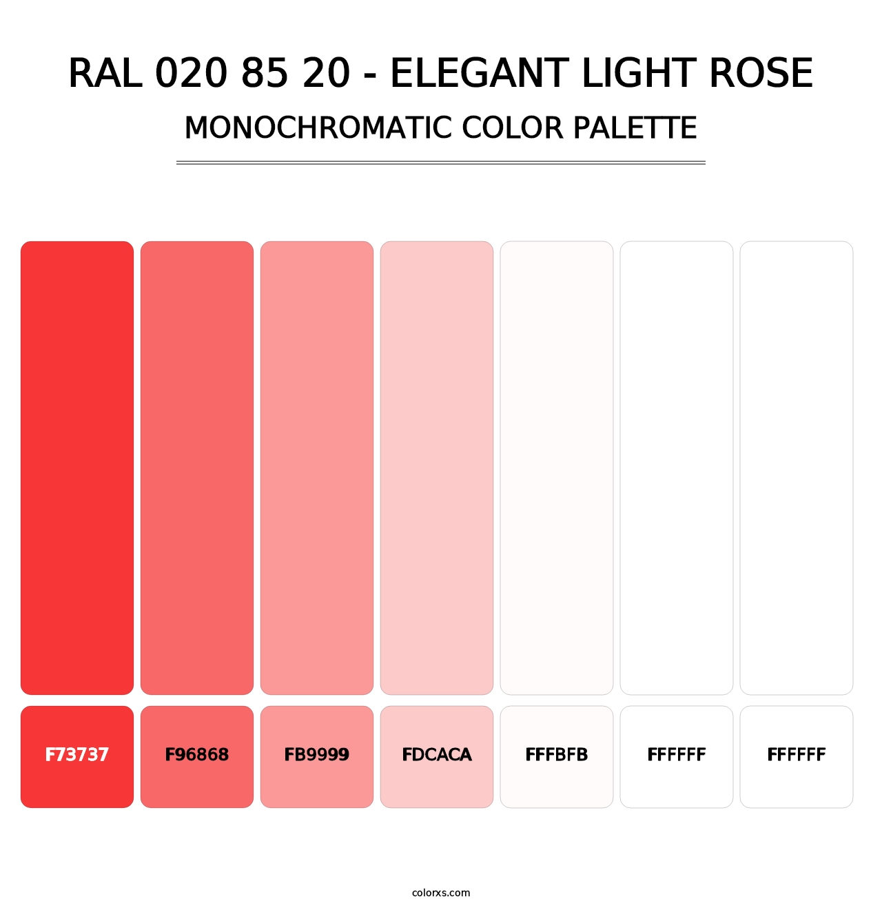 RAL 020 85 20 - Elegant Light Rose - Monochromatic Color Palette