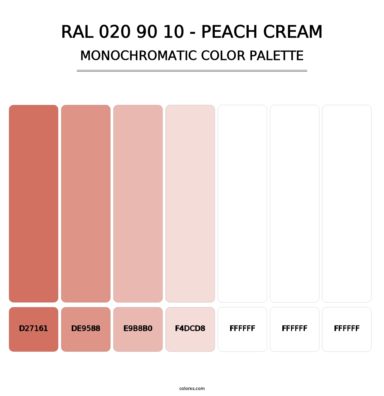 RAL 020 90 10 - Peach Cream - Monochromatic Color Palette