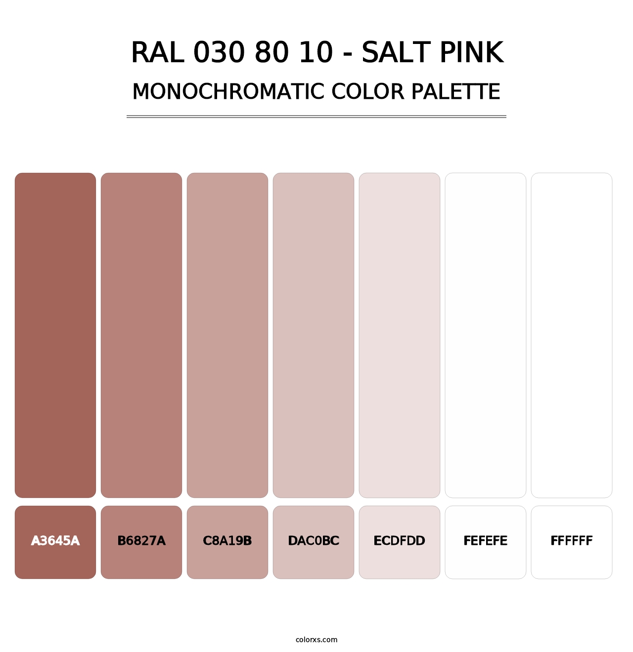 RAL 030 80 10 - Salt Pink - Monochromatic Color Palette