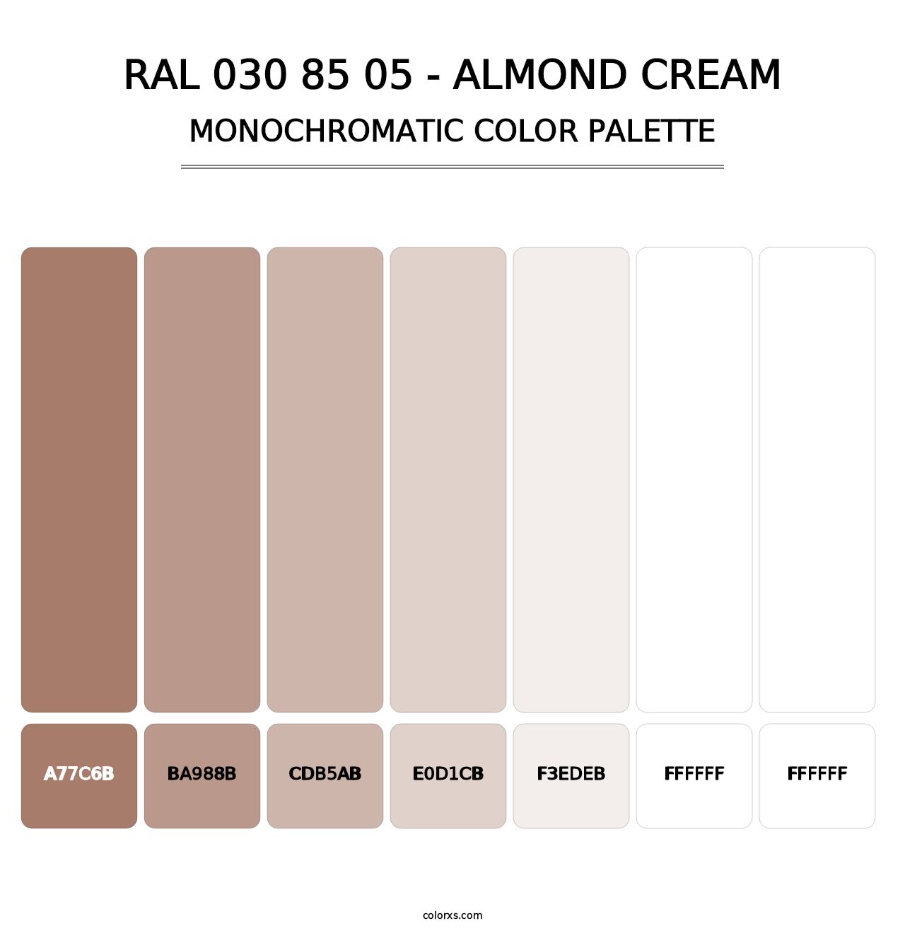 RAL 030 85 05 - Almond Cream - Monochromatic Color Palette