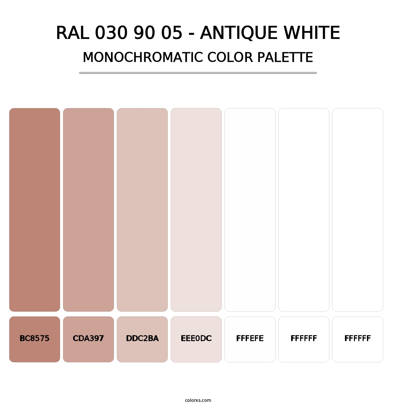 RAL 030 90 05 - Antique White - Monochromatic Color Palette