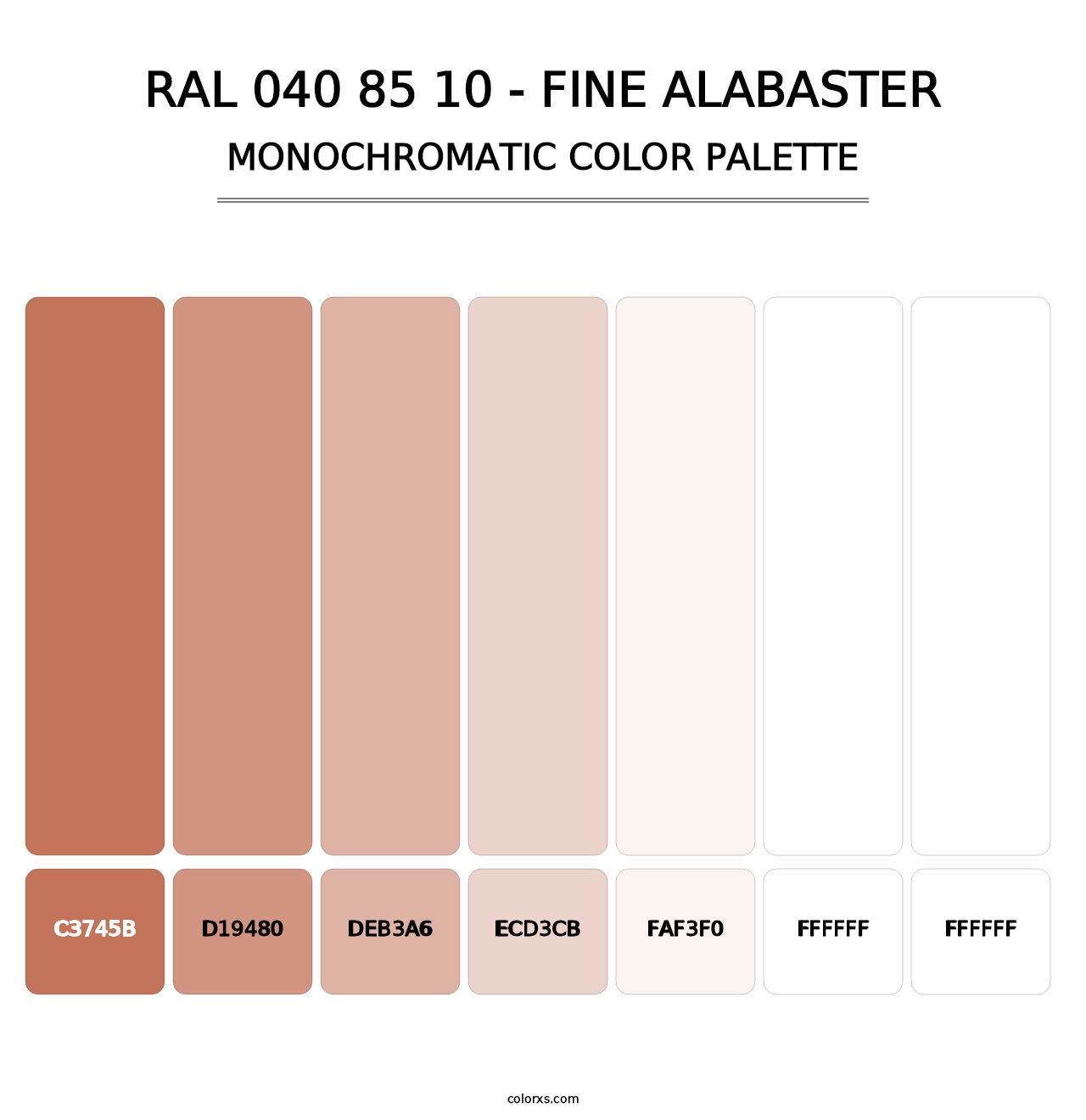 RAL 040 85 10 - Fine Alabaster - Monochromatic Color Palette