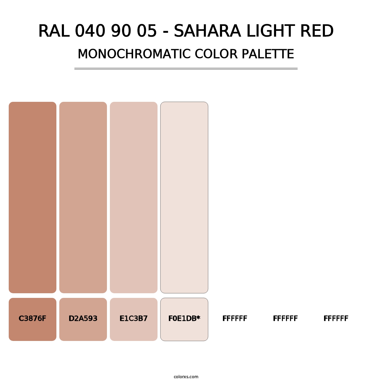 RAL 040 90 05 - Sahara Light Red - Monochromatic Color Palette