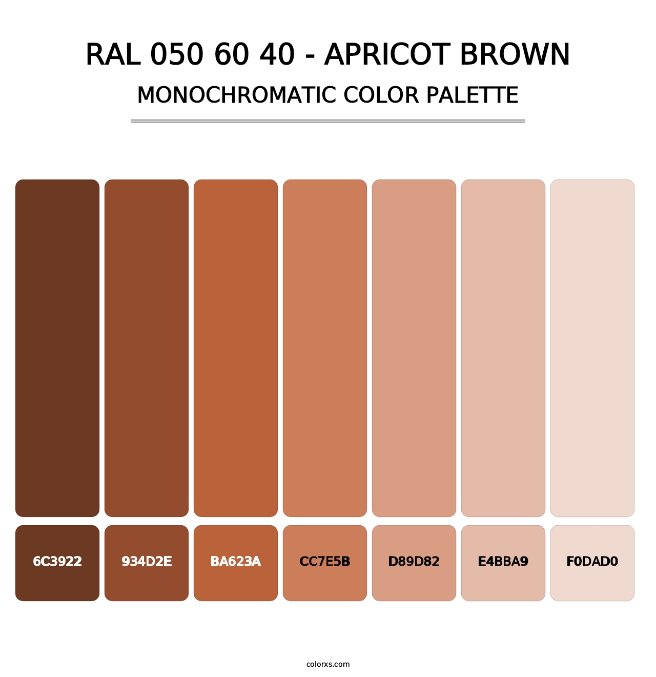 RAL 050 60 40 - Apricot Brown - Monochromatic Color Palette