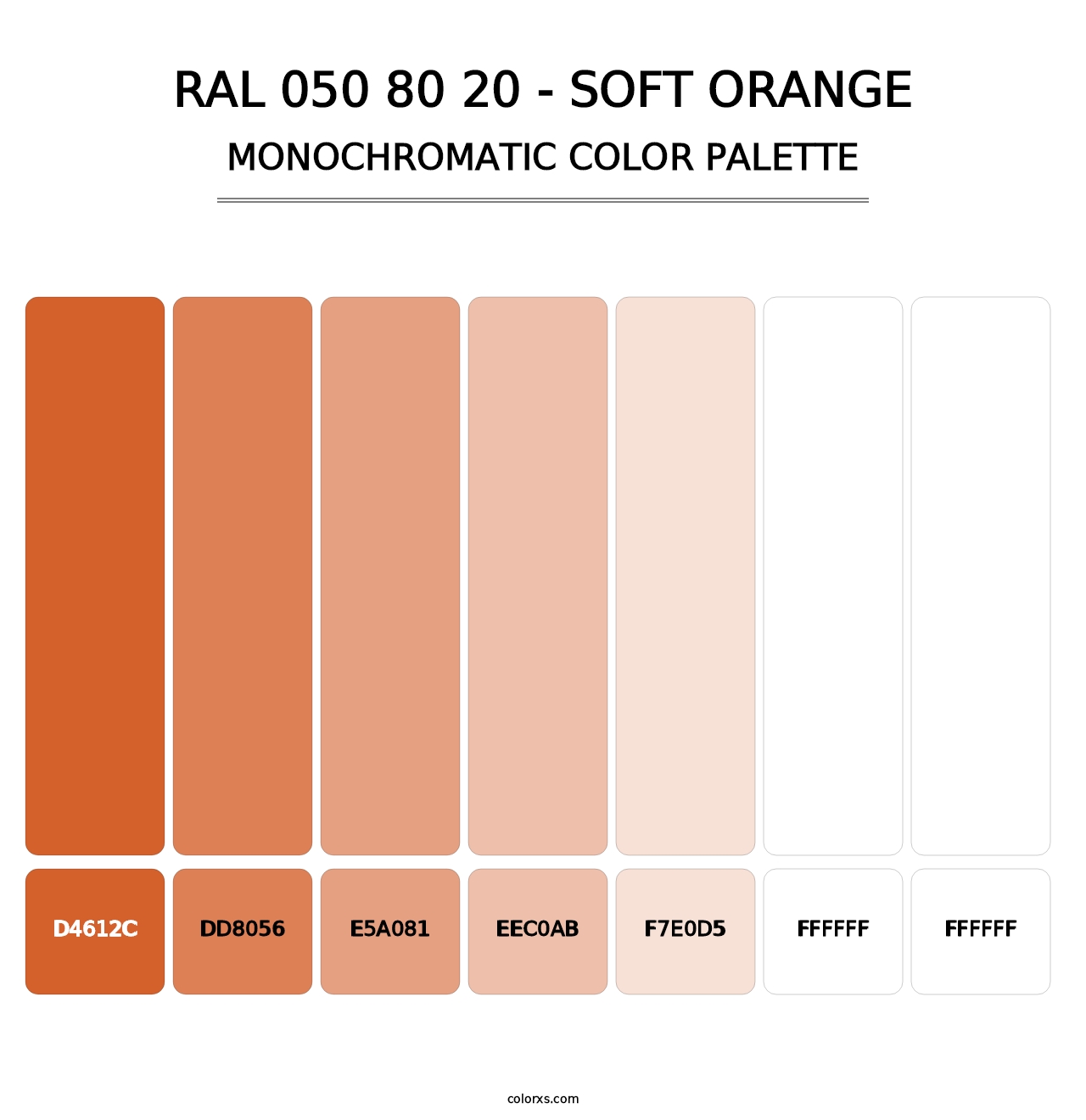 RAL 050 80 20 - Soft Orange - Monochromatic Color Palette