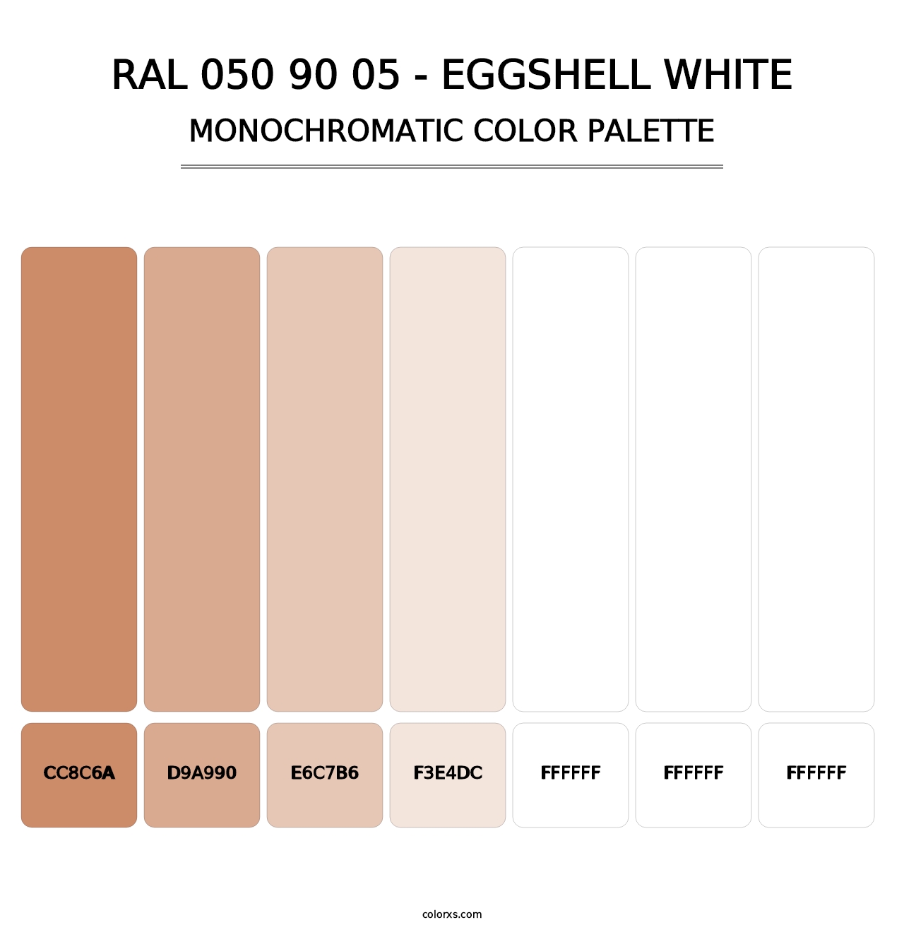 RAL 050 90 05 - Eggshell White - Monochromatic Color Palette