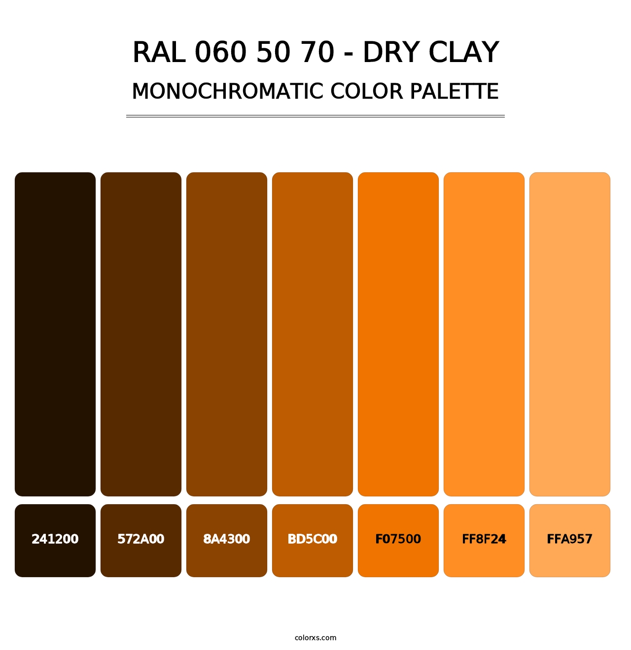 RAL 060 50 70 - Dry Clay - Monochromatic Color Palette