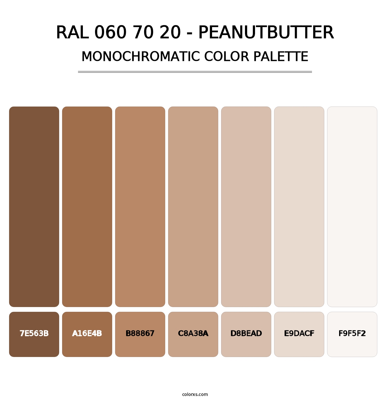 RAL 060 70 20 - Peanutbutter - Monochromatic Color Palette