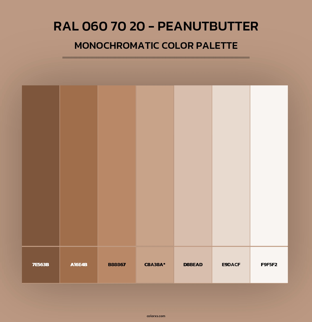 RAL 060 70 20 - Peanutbutter - Monochromatic Color Palette