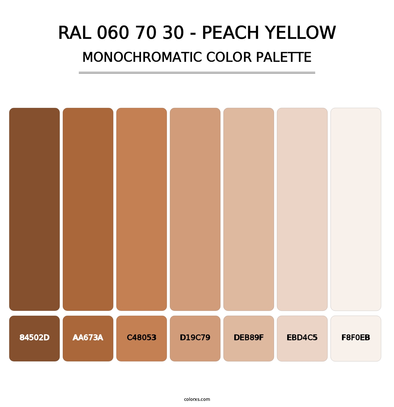 RAL 060 70 30 - Peach Yellow - Monochromatic Color Palette
