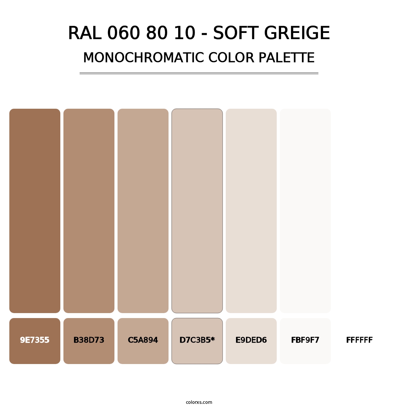 RAL 060 80 10 - Soft Greige - Monochromatic Color Palette