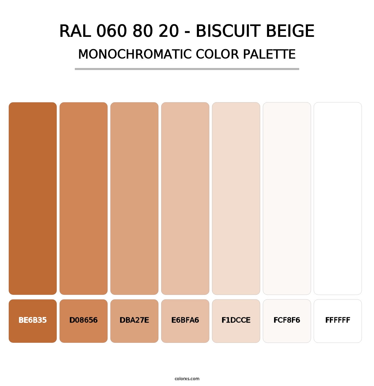 RAL 060 80 20 - Biscuit Beige - Monochromatic Color Palette