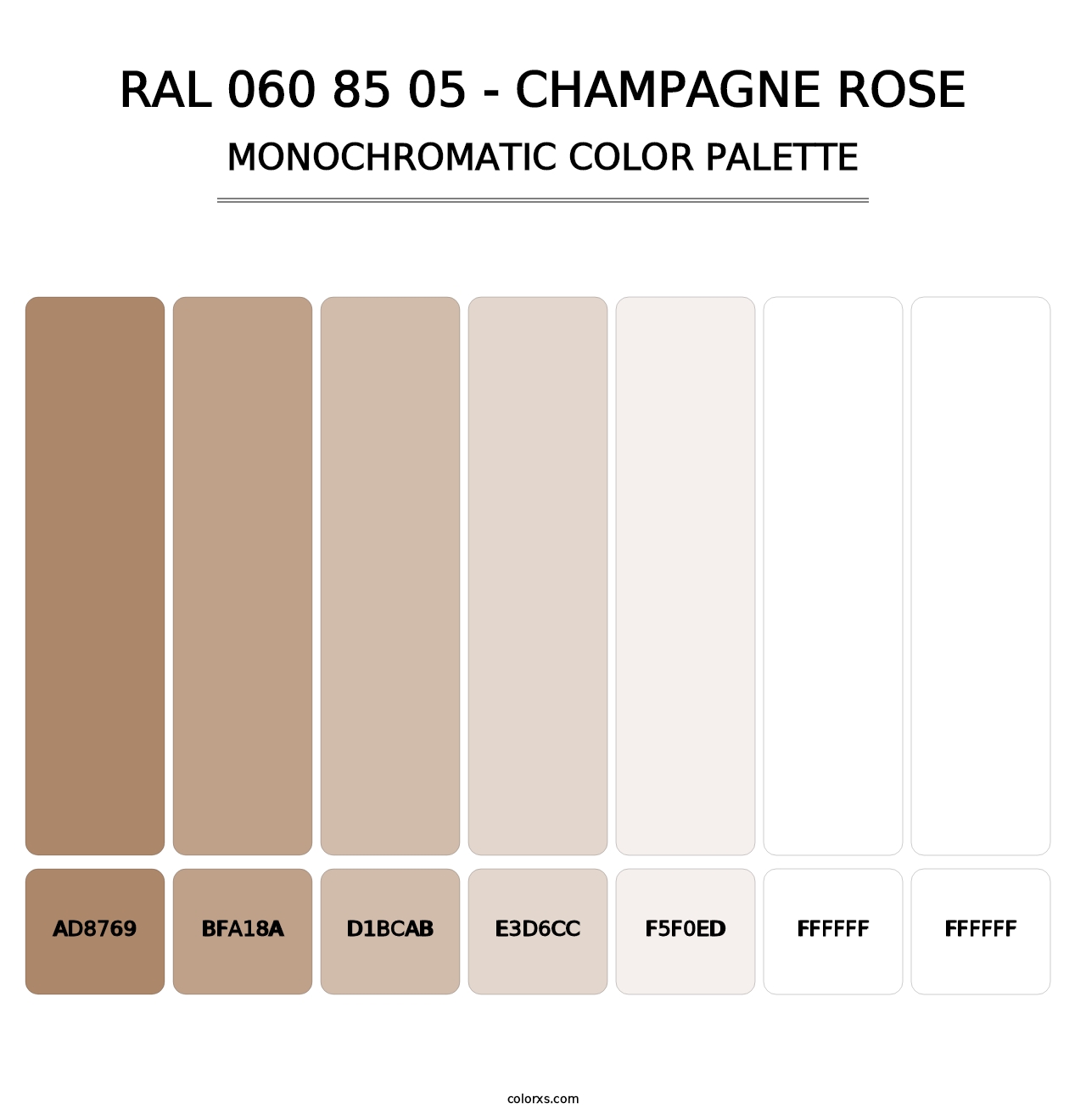 RAL 060 85 05 - Champagne Rose - Monochromatic Color Palette