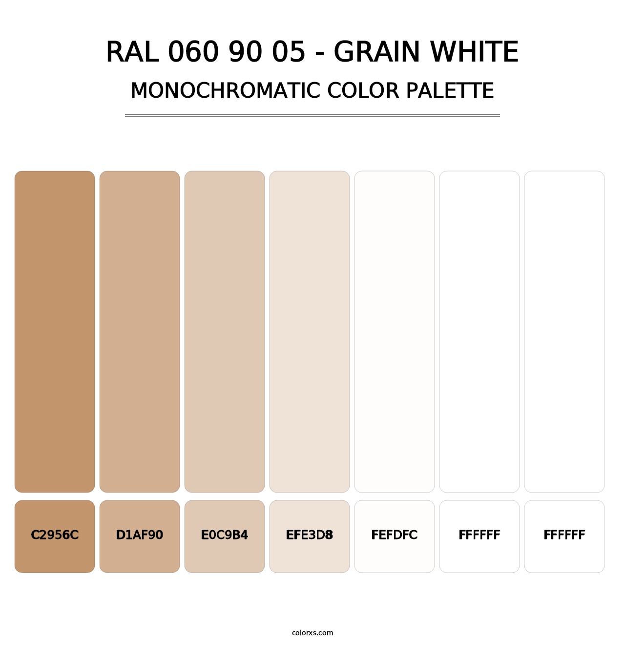 RAL 060 90 05 - Grain White - Monochromatic Color Palette