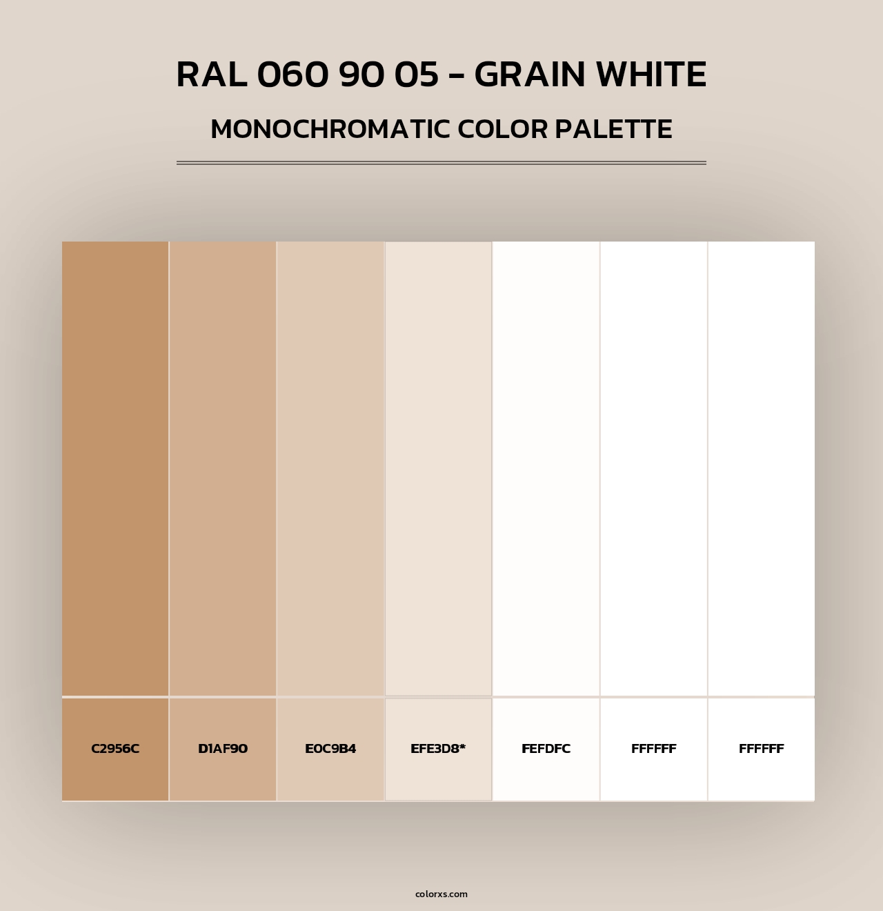 RAL 060 90 05 - Grain White - Monochromatic Color Palette