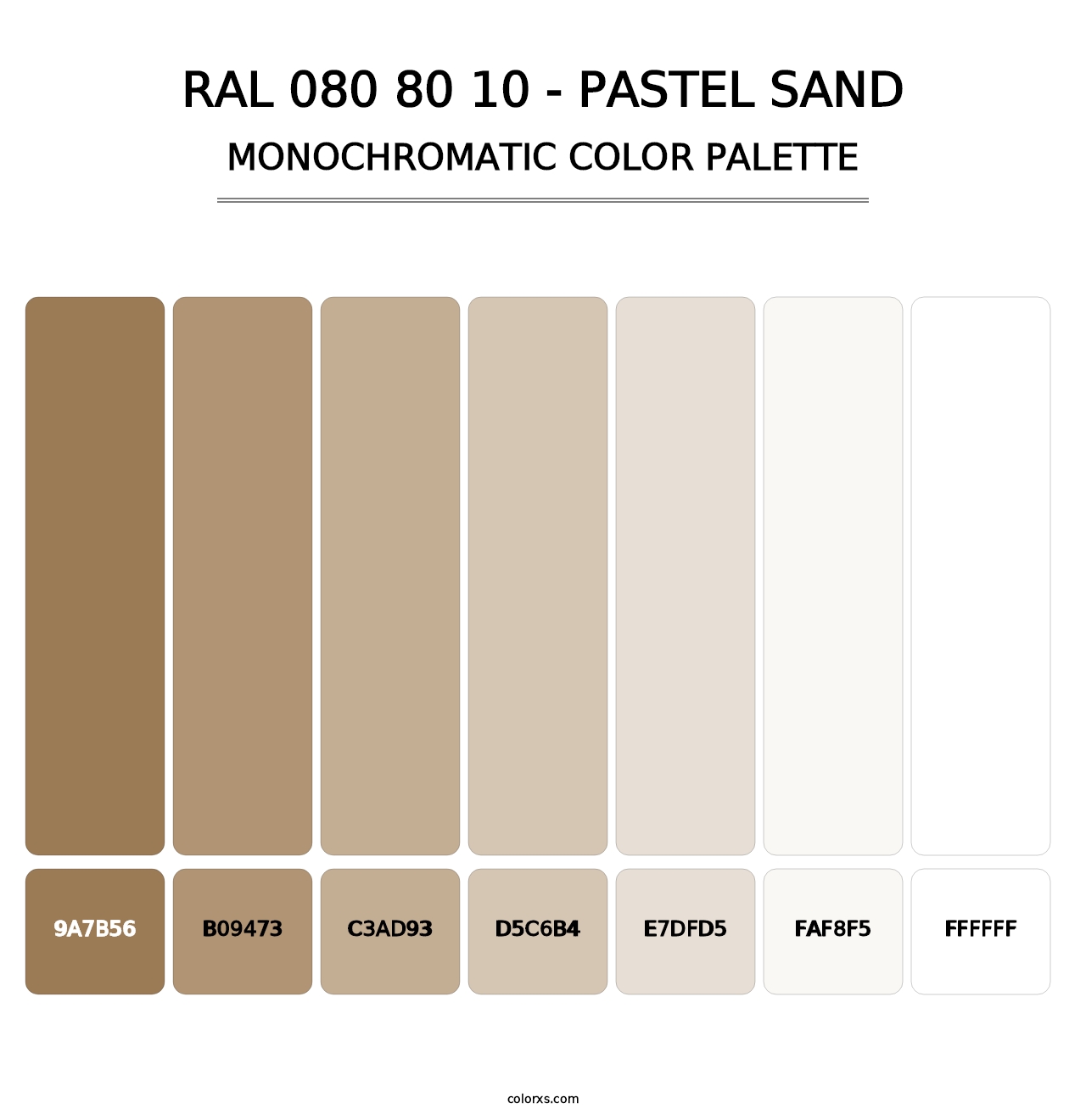 RAL 080 80 10 - Pastel Sand - Monochromatic Color Palette
