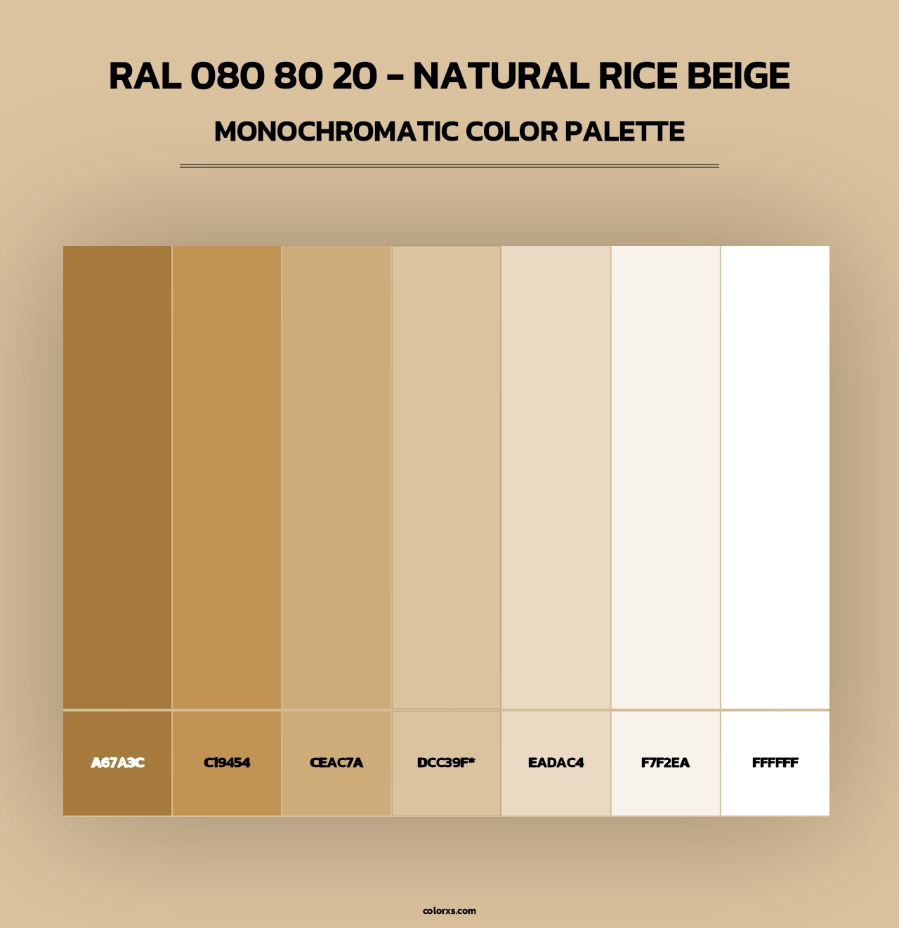 RAL 080 80 20 - Natural Rice Beige - Monochromatic Color Palette