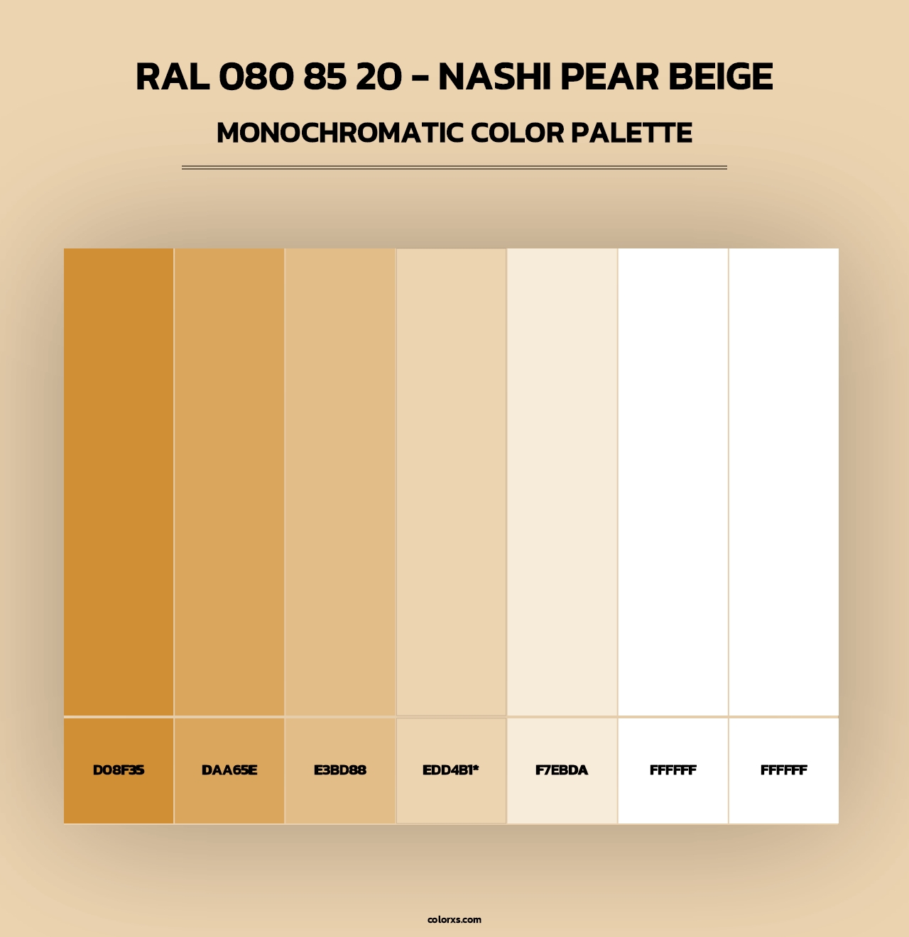 RAL 080 85 20 - Nashi Pear Beige - Monochromatic Color Palette