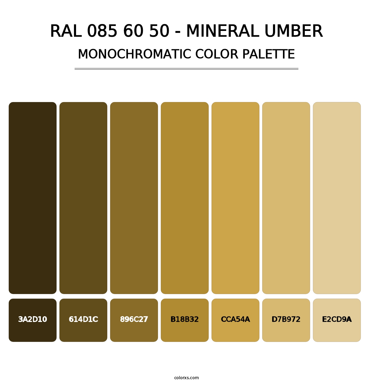 RAL 085 60 50 - Mineral Umber - Monochromatic Color Palette