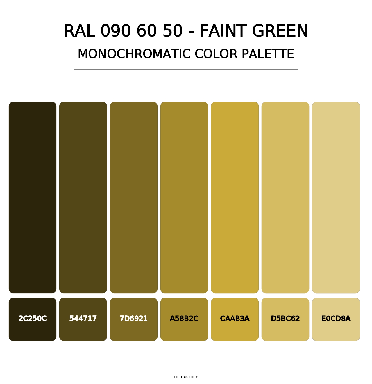 RAL 090 60 50 - Faint Green - Monochromatic Color Palette