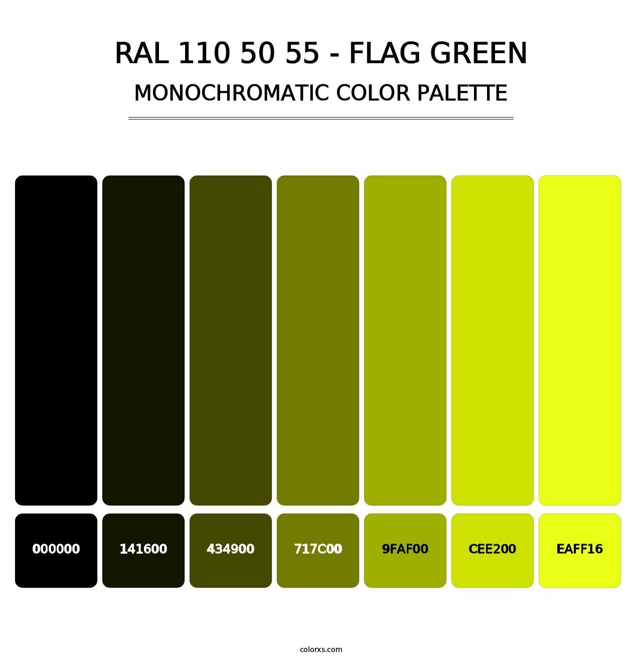 RAL 110 50 55 - Flag Green - Monochromatic Color Palette