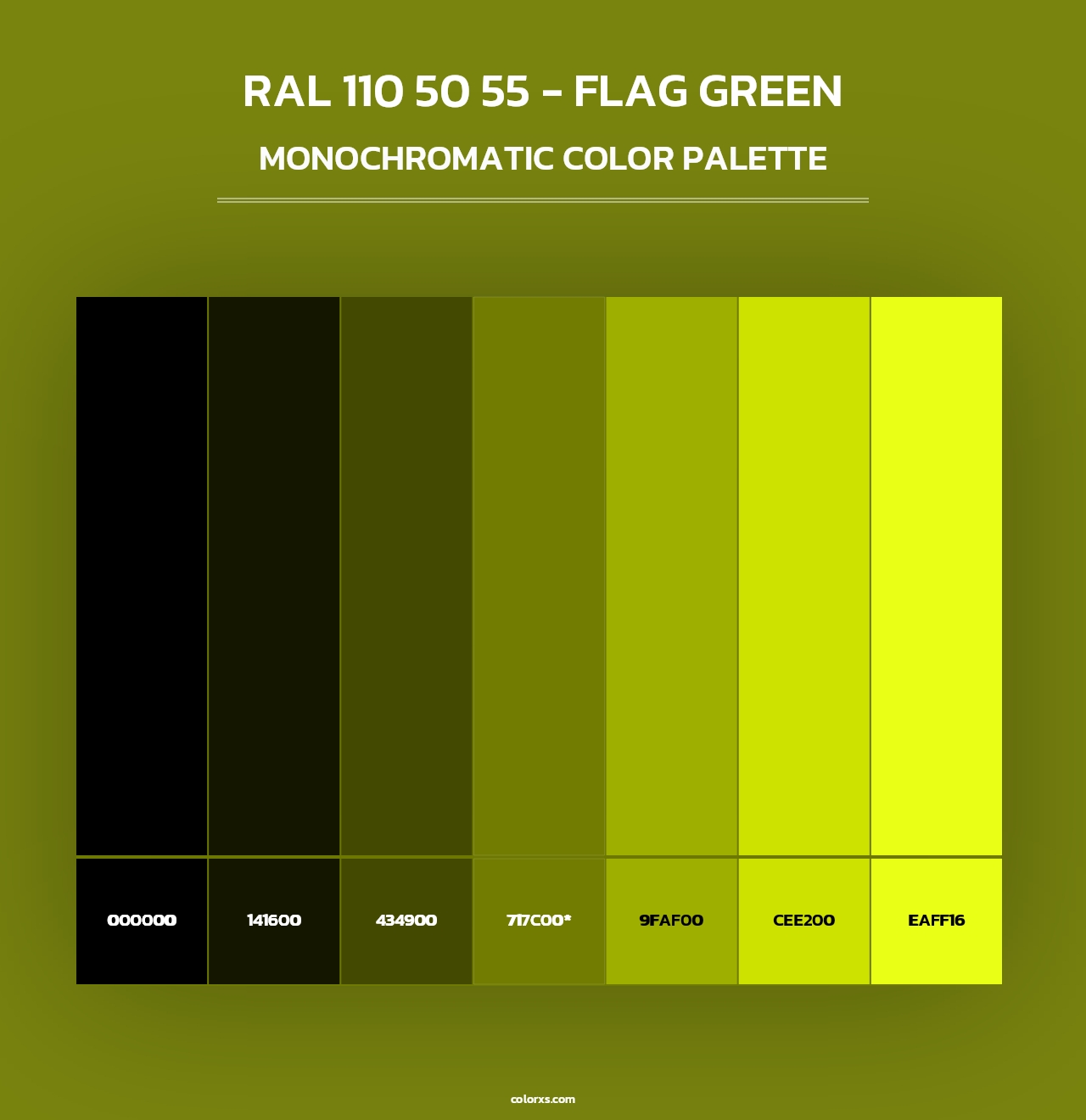 RAL 110 50 55 - Flag Green - Monochromatic Color Palette