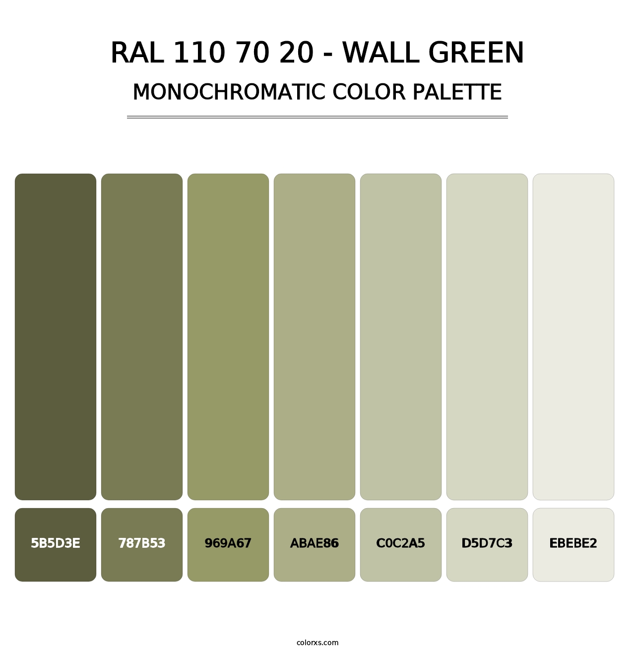 RAL 110 70 20 - Wall Green - Monochromatic Color Palette