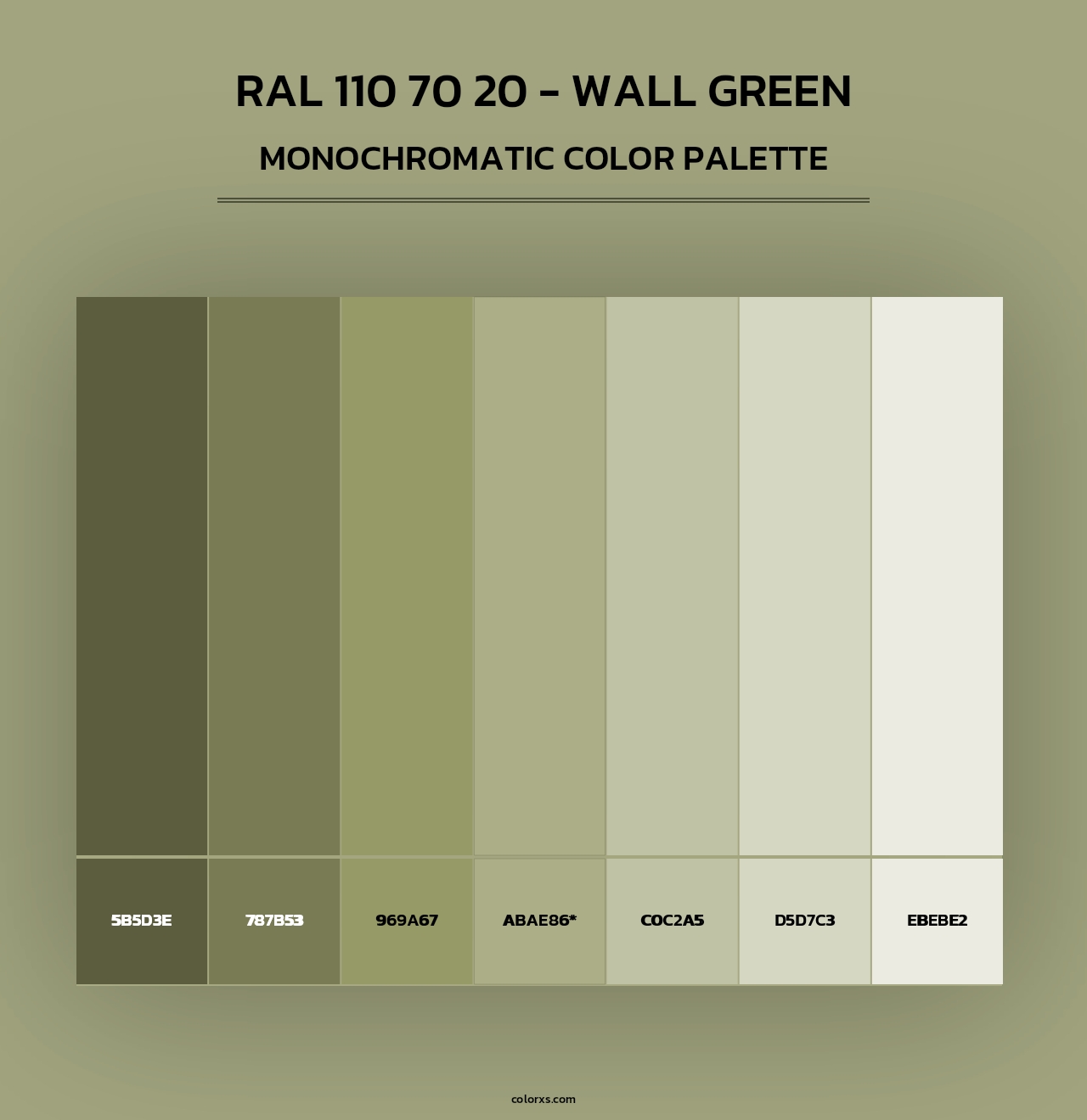 RAL 110 70 20 - Wall Green - Monochromatic Color Palette