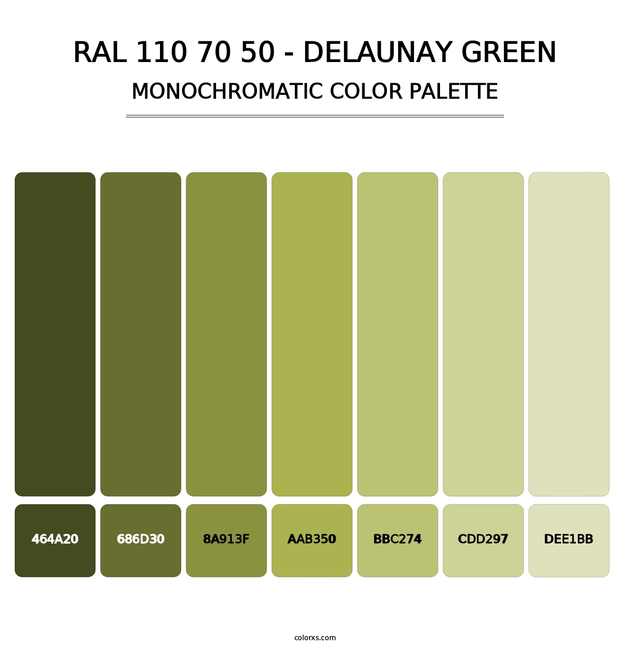 RAL 110 70 50 - Delaunay Green - Monochromatic Color Palette