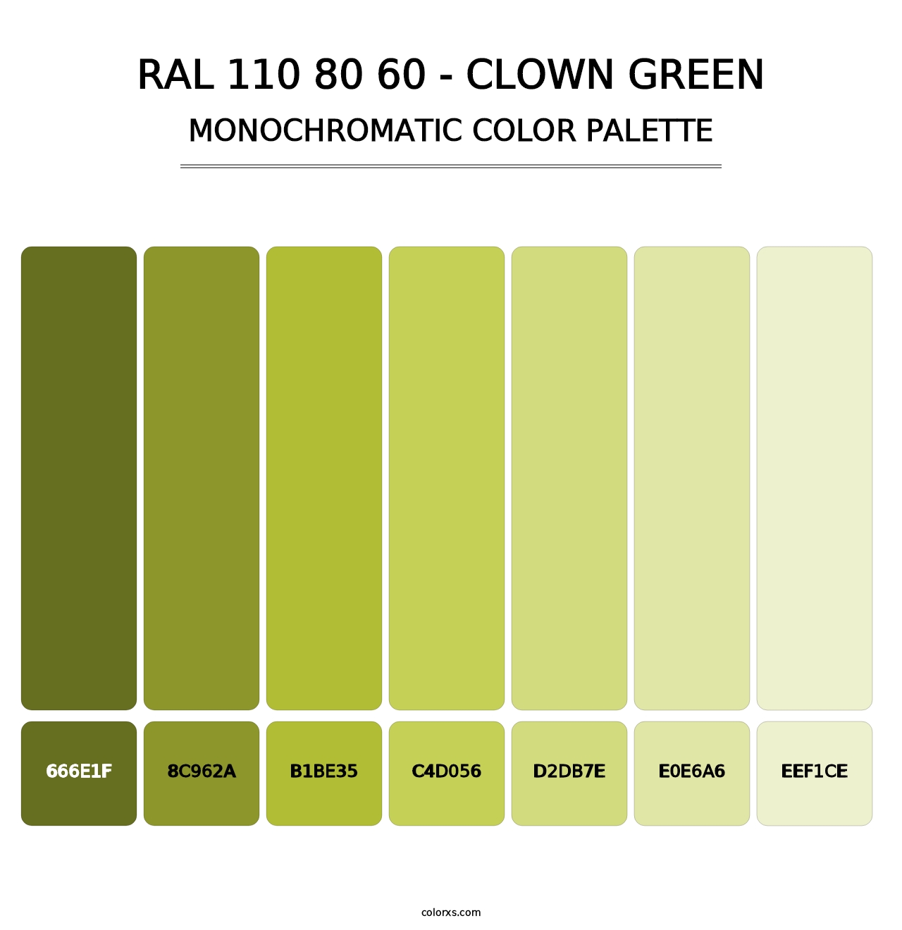 RAL 110 80 60 - Clown Green - Monochromatic Color Palette