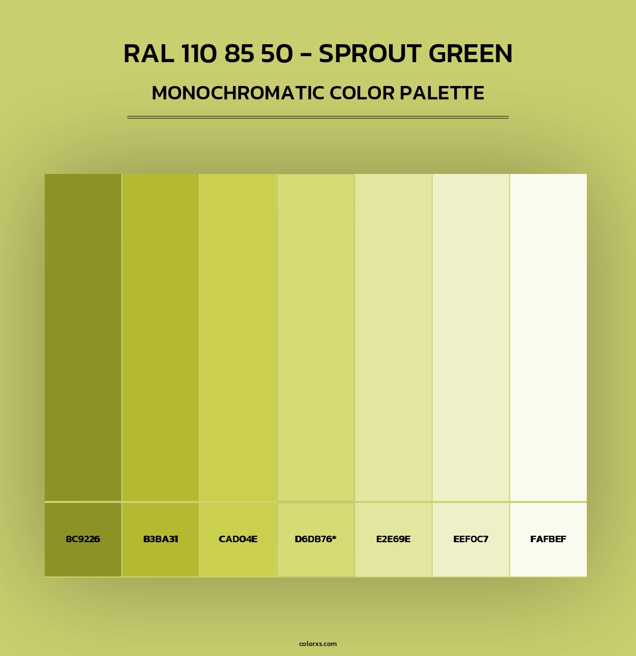 RAL 110 85 50 - Sprout Green - Monochromatic Color Palette