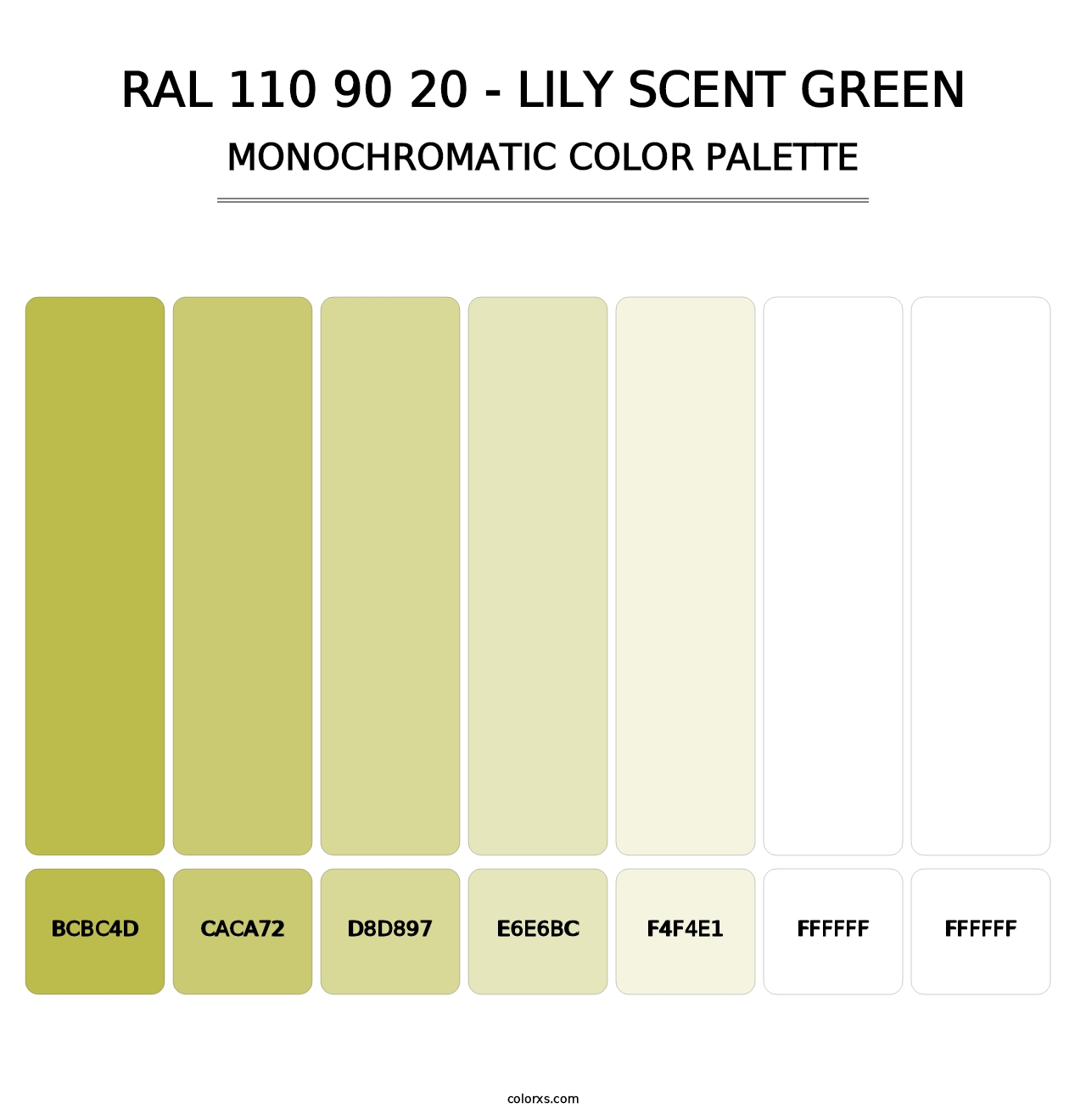 RAL 110 90 20 - Lily Scent Green - Monochromatic Color Palette