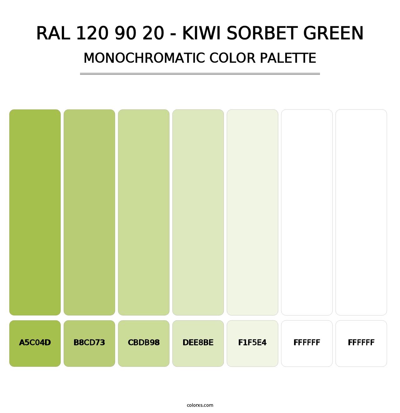 RAL 120 90 20 - Kiwi Sorbet Green - Monochromatic Color Palette