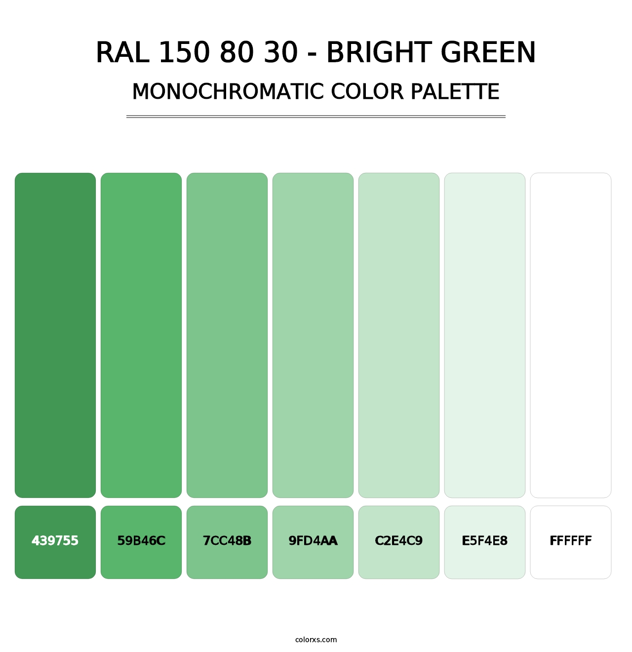 RAL 150 80 30 - Bright Green - Monochromatic Color Palette
