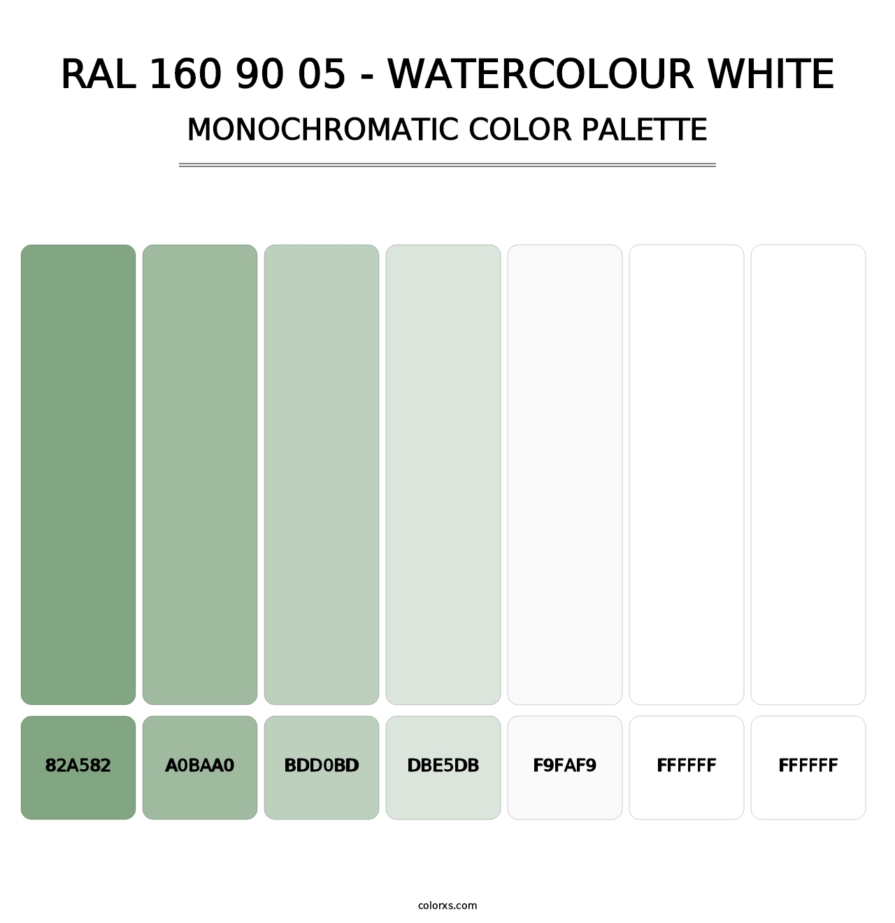 RAL 160 90 05 - Watercolour White - Monochromatic Color Palette