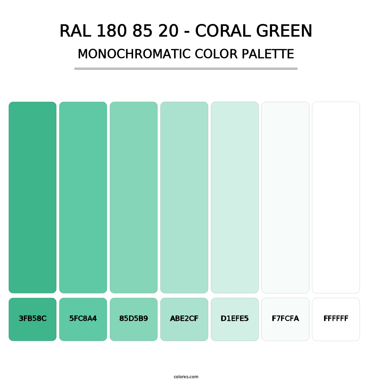 RAL 180 85 20 - Coral Green - Monochromatic Color Palette