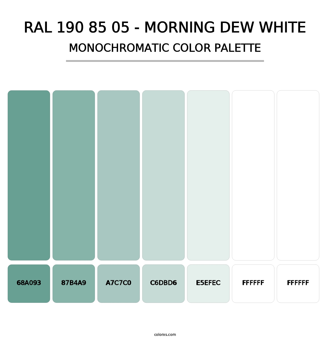 RAL 190 85 05 - Morning Dew White - Monochromatic Color Palette