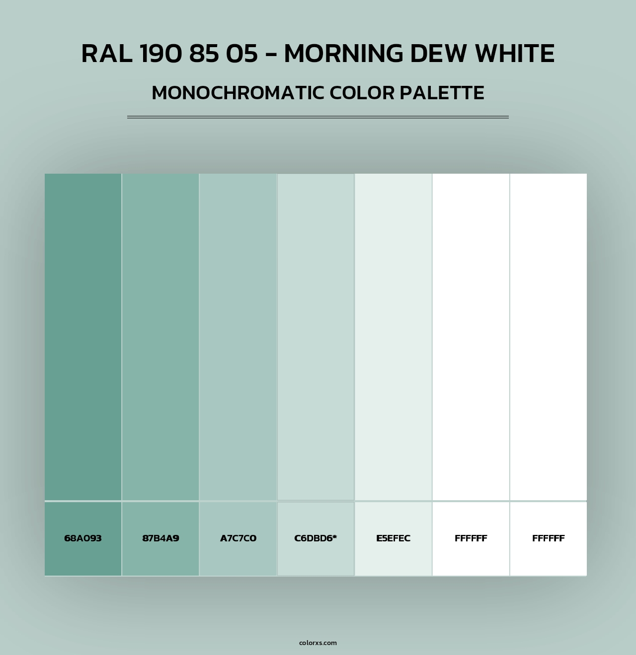 RAL 190 85 05 - Morning Dew White - Monochromatic Color Palette