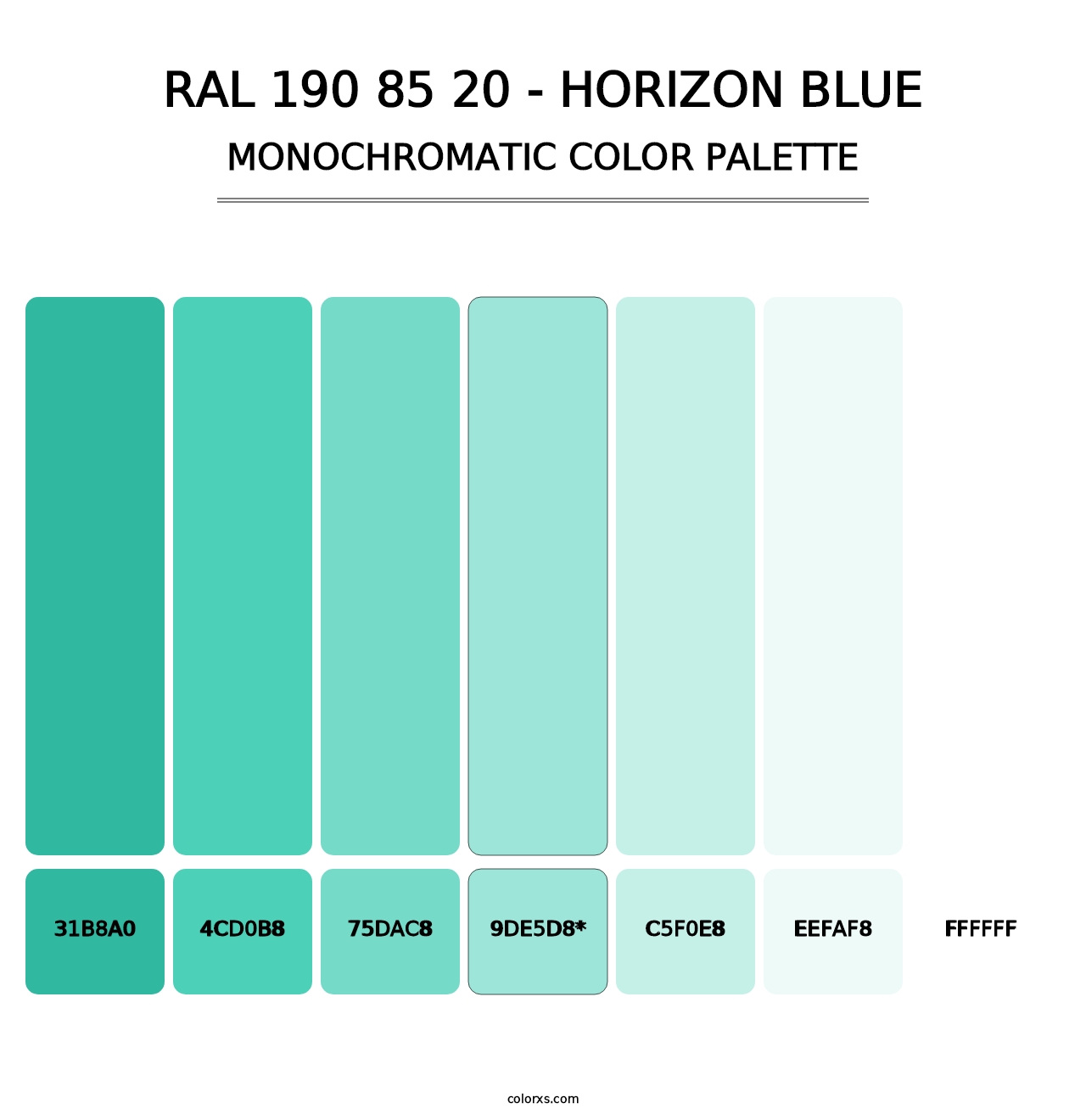 RAL 190 85 20 - Horizon Blue - Monochromatic Color Palette