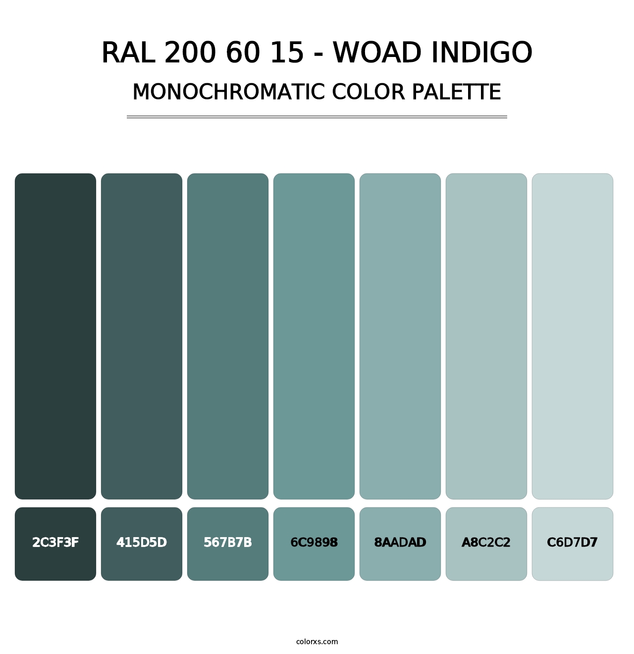 RAL 200 60 15 - Woad Indigo - Monochromatic Color Palette
