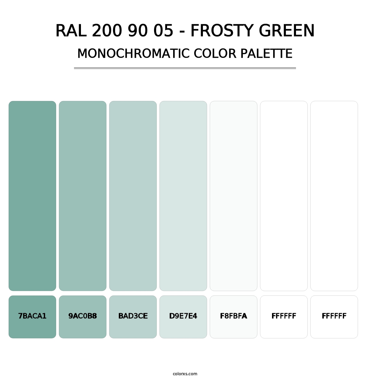 RAL 200 90 05 - Frosty Green - Monochromatic Color Palette