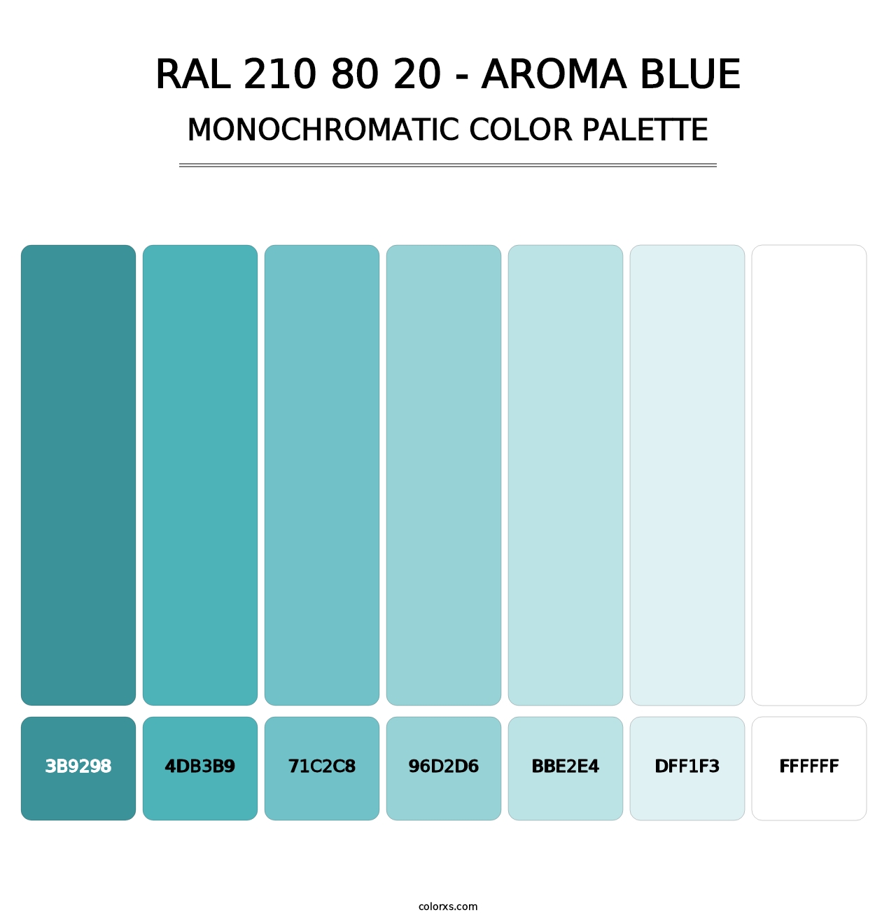 RAL 210 80 20 - Aroma Blue - Monochromatic Color Palette