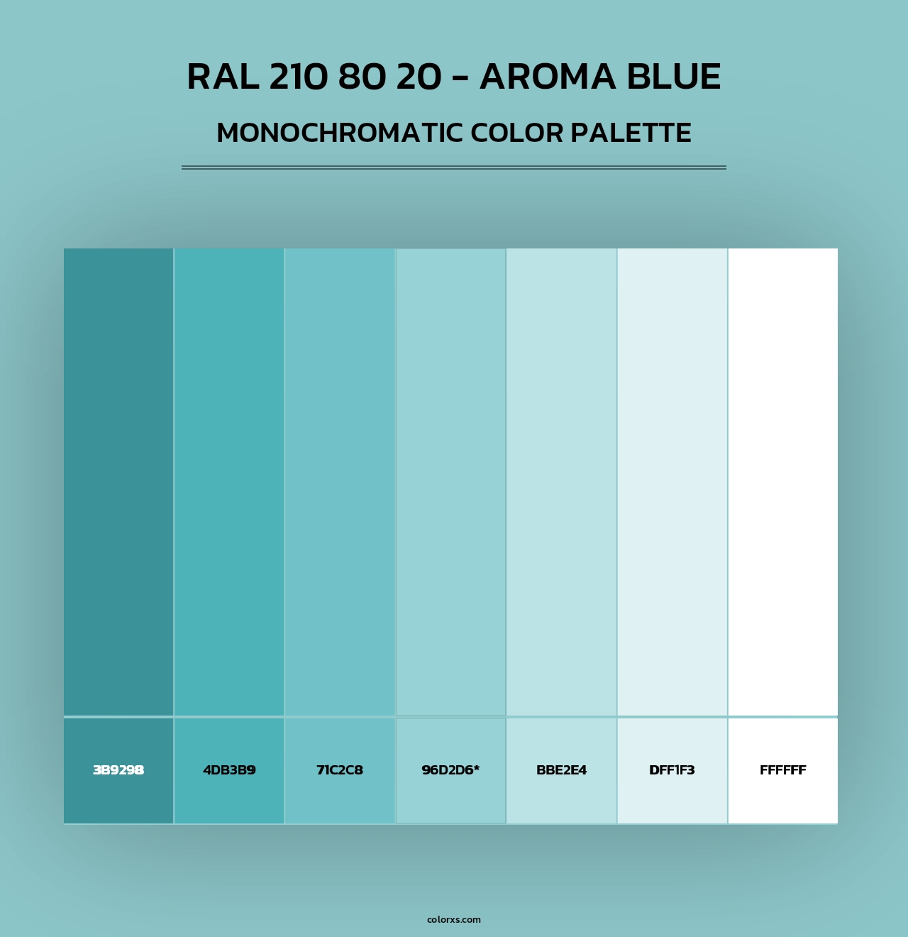 RAL 210 80 20 - Aroma Blue - Monochromatic Color Palette