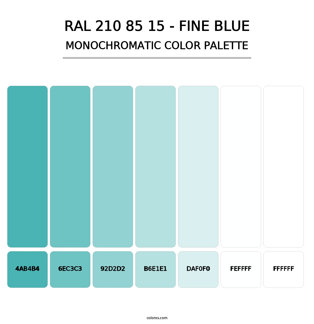 RAL 210 85 15 - Fine Blue - Monochromatic Color Palette