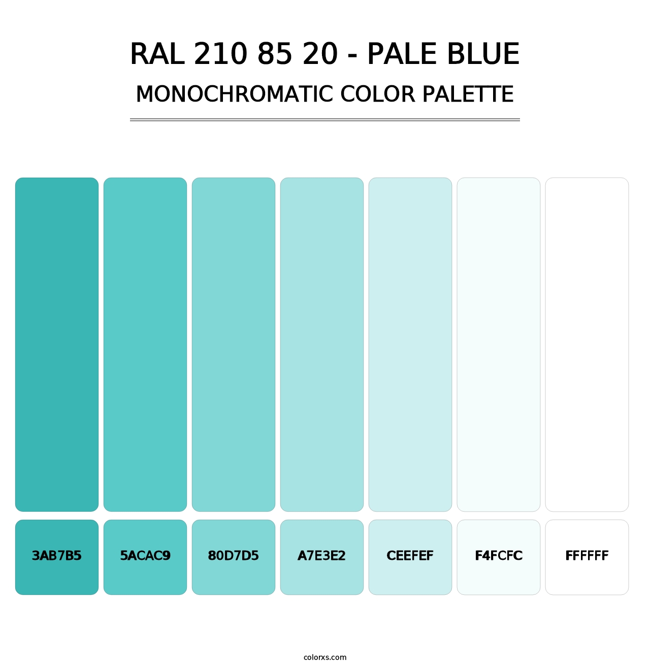 RAL 210 85 20 - Pale Blue - Monochromatic Color Palette