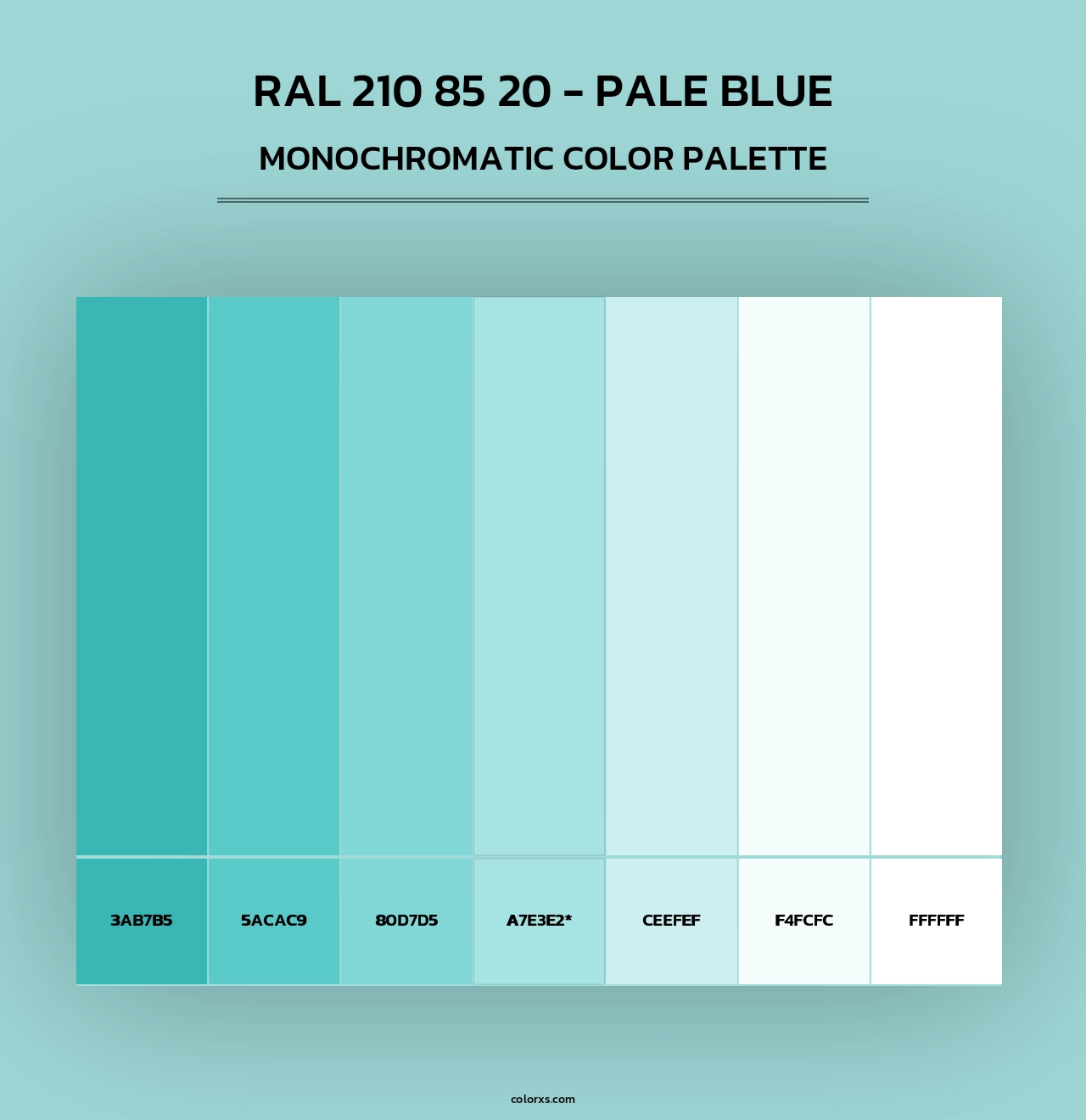 RAL 210 85 20 - Pale Blue - Monochromatic Color Palette