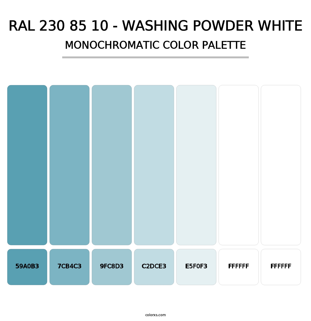 RAL 230 85 10 - Washing Powder White - Monochromatic Color Palette