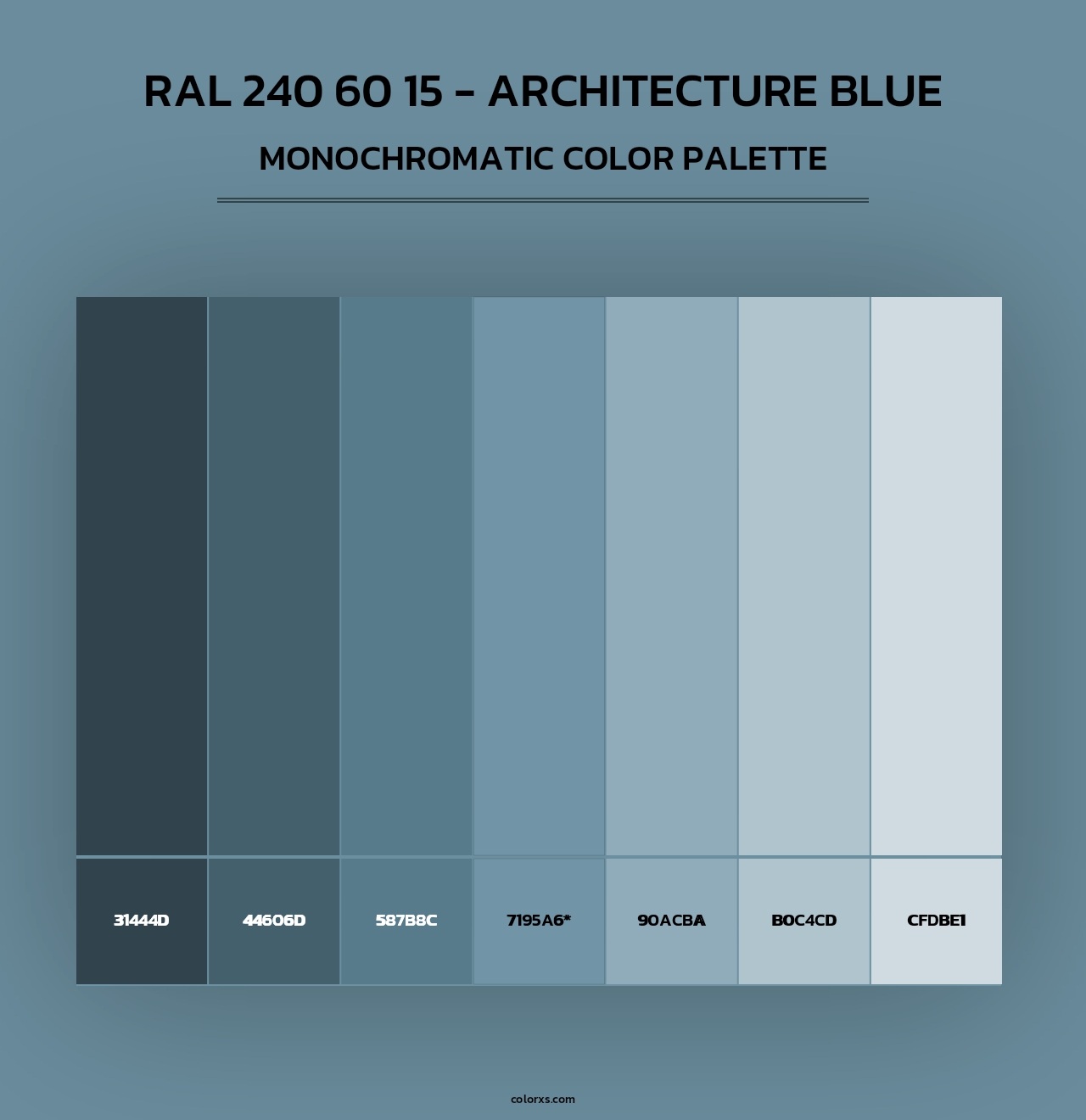 RAL 240 60 15 - Architecture Blue - Monochromatic Color Palette