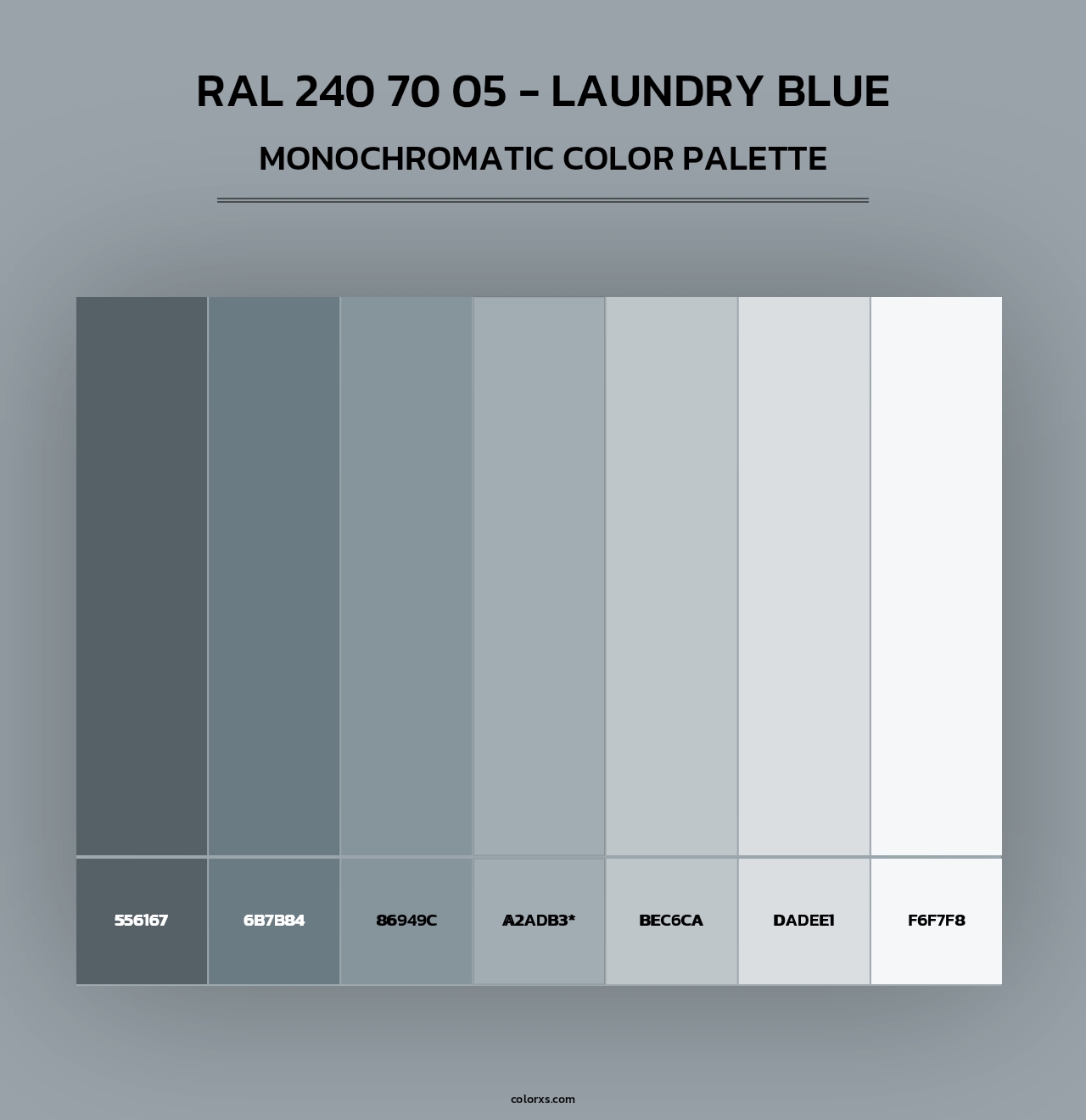 RAL 240 70 05 - Laundry Blue - Monochromatic Color Palette