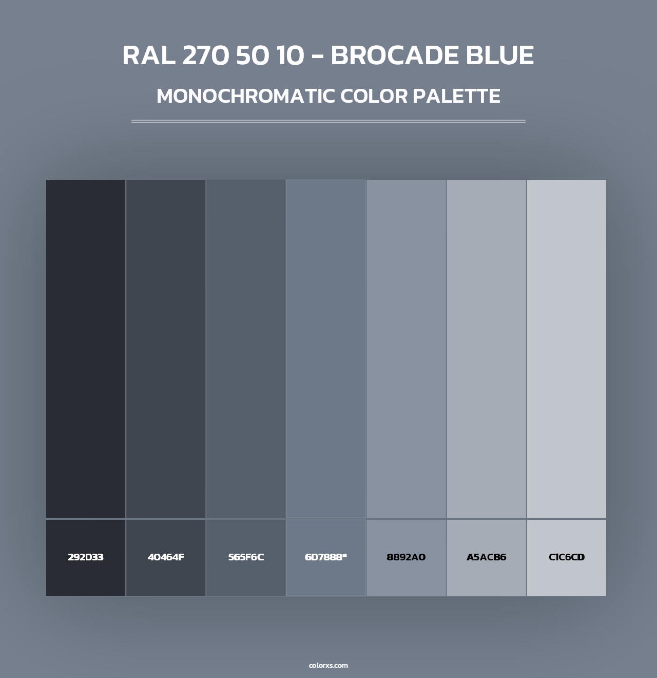 RAL 270 50 10 - Brocade Blue - Monochromatic Color Palette